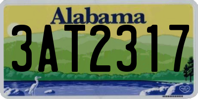 AL license plate 3AT2317