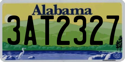 AL license plate 3AT2327