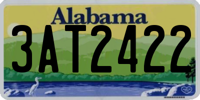 AL license plate 3AT2422