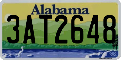 AL license plate 3AT2648
