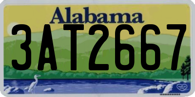 AL license plate 3AT2667