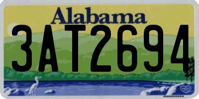 AL license plate 3AT2694