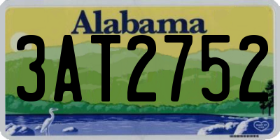 AL license plate 3AT2752