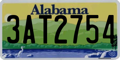 AL license plate 3AT2754