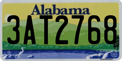 AL license plate 3AT2768