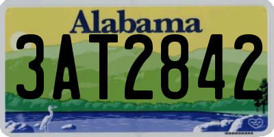 AL license plate 3AT2842