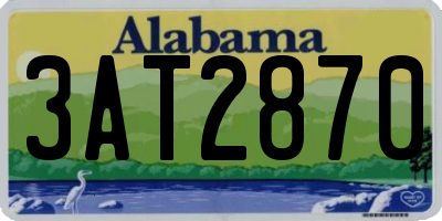 AL license plate 3AT2870