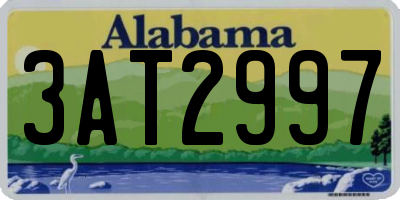 AL license plate 3AT2997