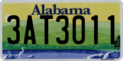 AL license plate 3AT3011