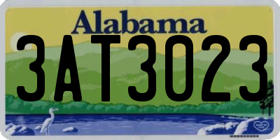 AL license plate 3AT3023