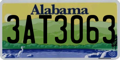 AL license plate 3AT3063