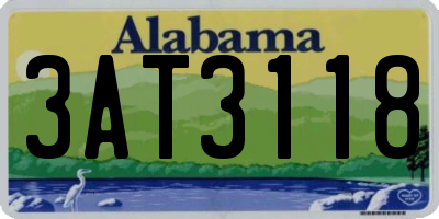 AL license plate 3AT3118