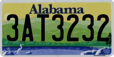 AL license plate 3AT3232