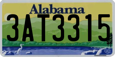 AL license plate 3AT3315