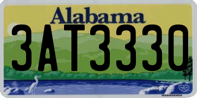AL license plate 3AT3330