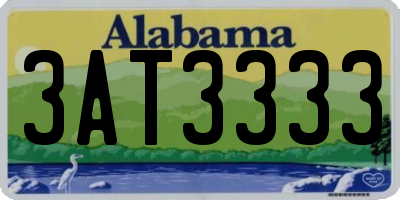 AL license plate 3AT3333