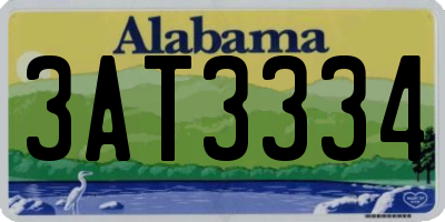 AL license plate 3AT3334