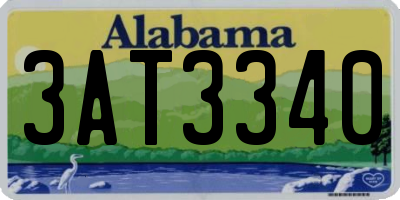 AL license plate 3AT3340
