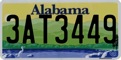 AL license plate 3AT3449