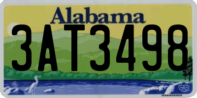 AL license plate 3AT3498