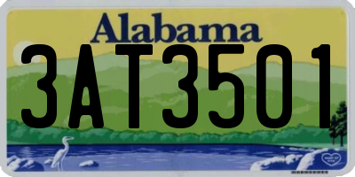 AL license plate 3AT3501