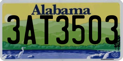 AL license plate 3AT3503