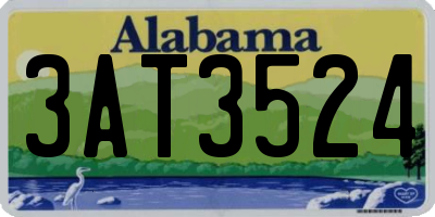 AL license plate 3AT3524