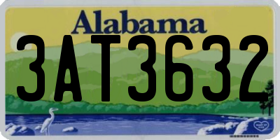 AL license plate 3AT3632