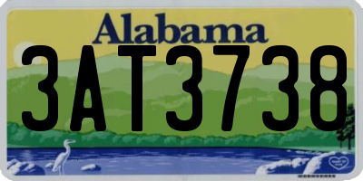 AL license plate 3AT3738