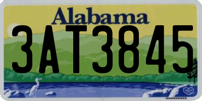 AL license plate 3AT3845