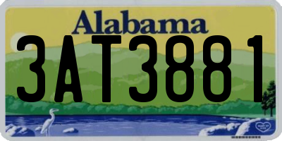 AL license plate 3AT3881