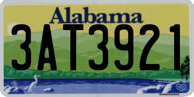 AL license plate 3AT3921