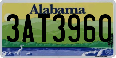 AL license plate 3AT3960