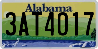 AL license plate 3AT4017