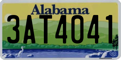 AL license plate 3AT4041