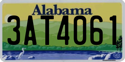 AL license plate 3AT4061