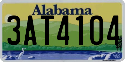 AL license plate 3AT4104