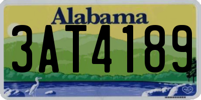 AL license plate 3AT4189