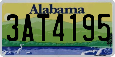 AL license plate 3AT4195
