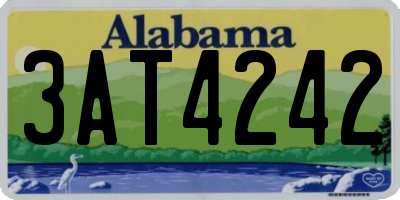 AL license plate 3AT4242