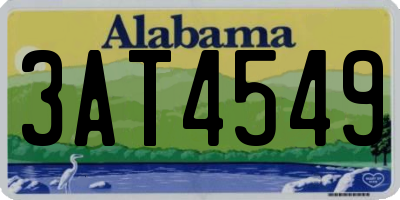 AL license plate 3AT4549