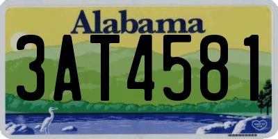 AL license plate 3AT4581