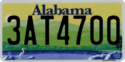 AL license plate 3AT4700