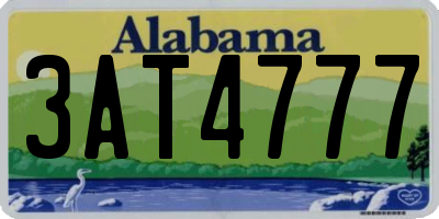 AL license plate 3AT4777