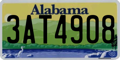 AL license plate 3AT4908