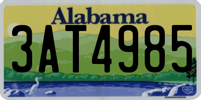 AL license plate 3AT4985