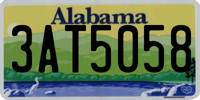 AL license plate 3AT5058