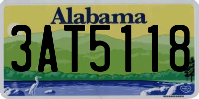 AL license plate 3AT5118