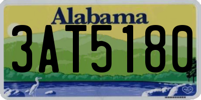 AL license plate 3AT5180