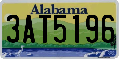 AL license plate 3AT5196